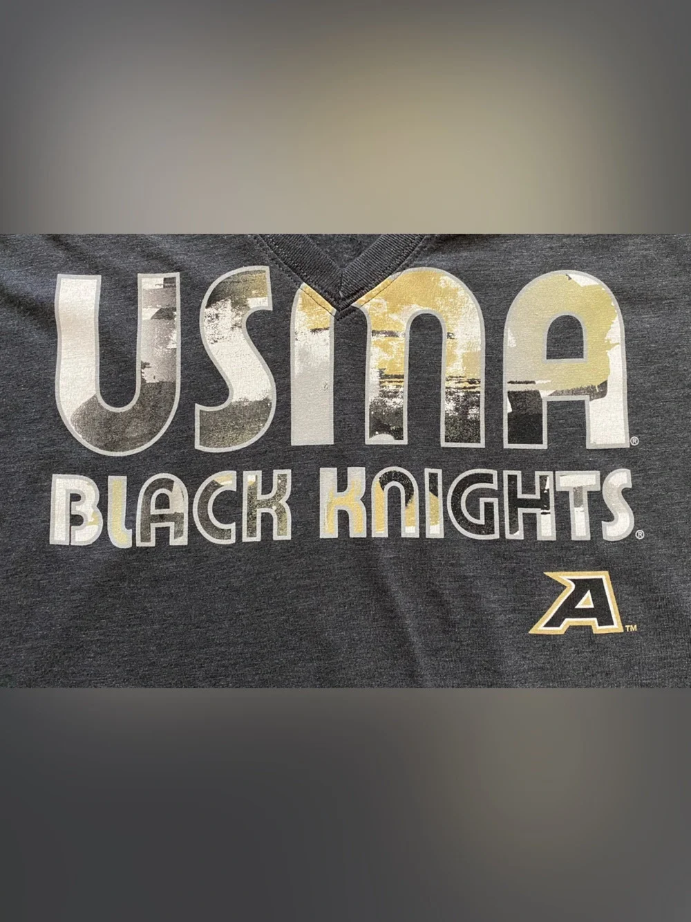 Nike Women's USNA Black Knights V-Neck Tee - Black & Gold
